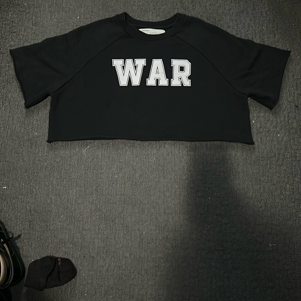 off white war women’s crop top